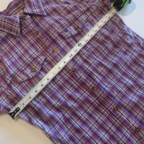 CARHARTT Women’s Flannel Purple and Pink Plaid Button Down Long Sleeve Shirt S - Picture 5 of 10